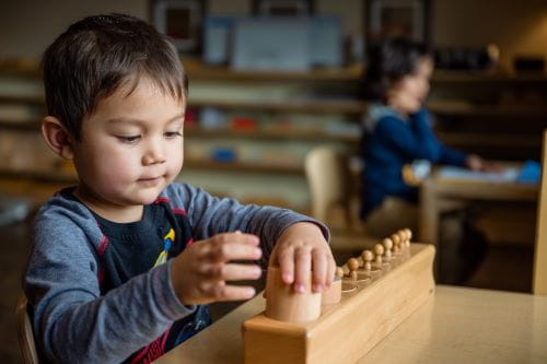 Montessori Knobbed Cylinders: Introducing the Young Child to Changes in Dimension