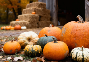 Variety of pumpkins